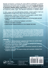 Feedback Control of Dynamic Bipedal Robot Locomotion back cover